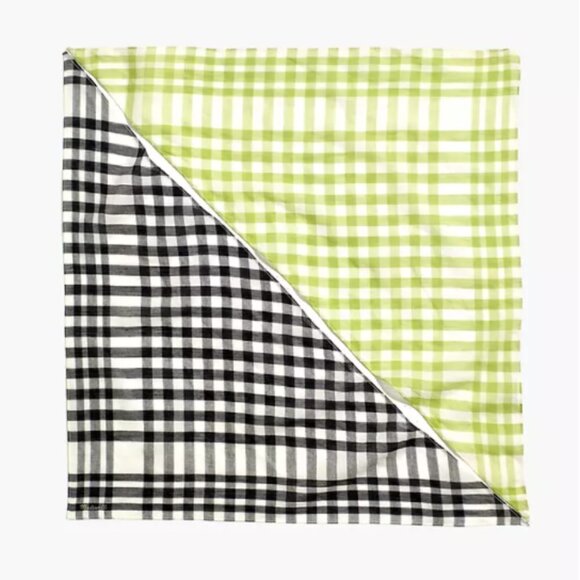 New Madewell Triangle Bandanas 2-Pack Gingham Plaid Scarves Bohemian - Picture 2 of 9